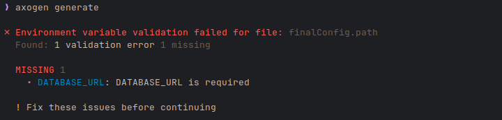 Validation Error